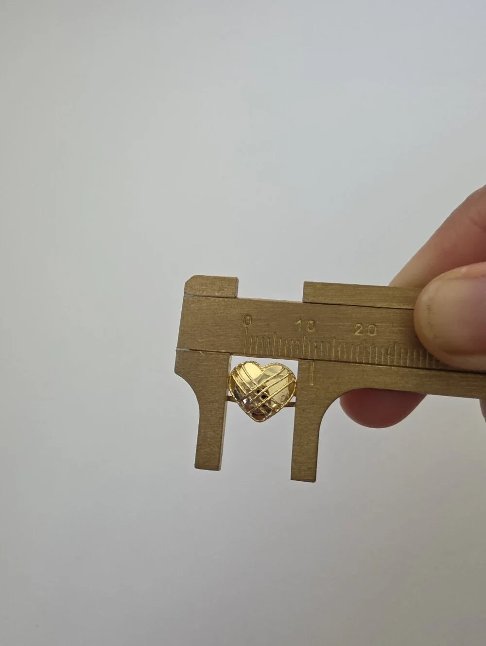 18K Real Gold Heart Ring 6